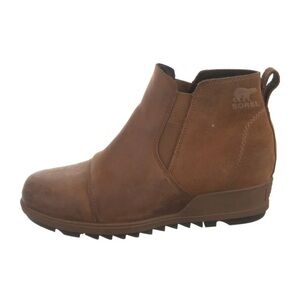 Sorel Full Grain Leather Chelsea Brown Waterproof Ankle Boots women’s Size 11